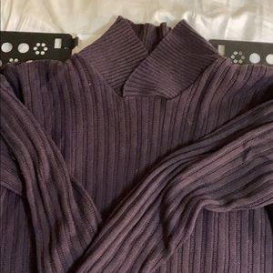Shaw neck plum sweater